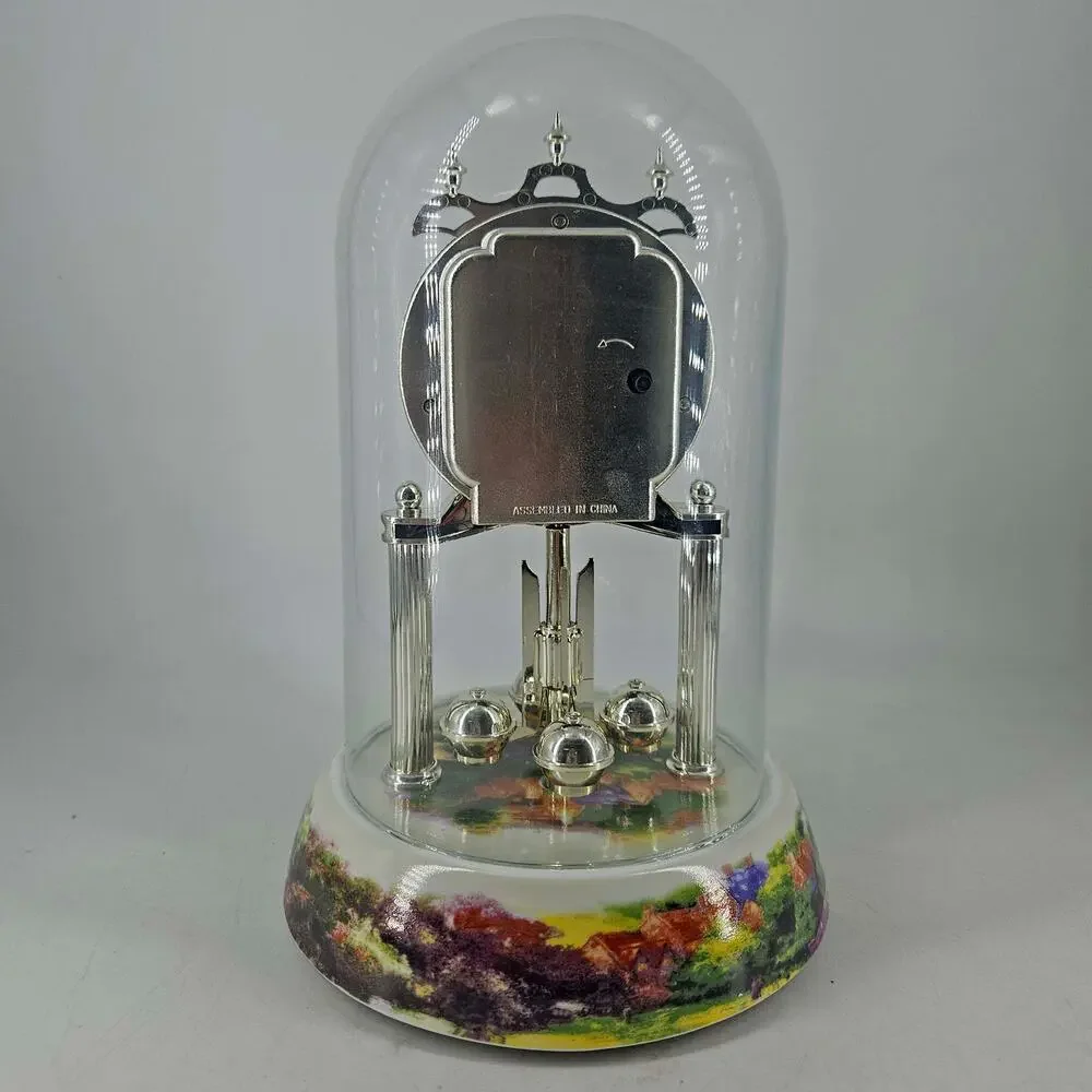 Vintage Waltham Anniversary Clock glass dome Westminster Chime pendulum